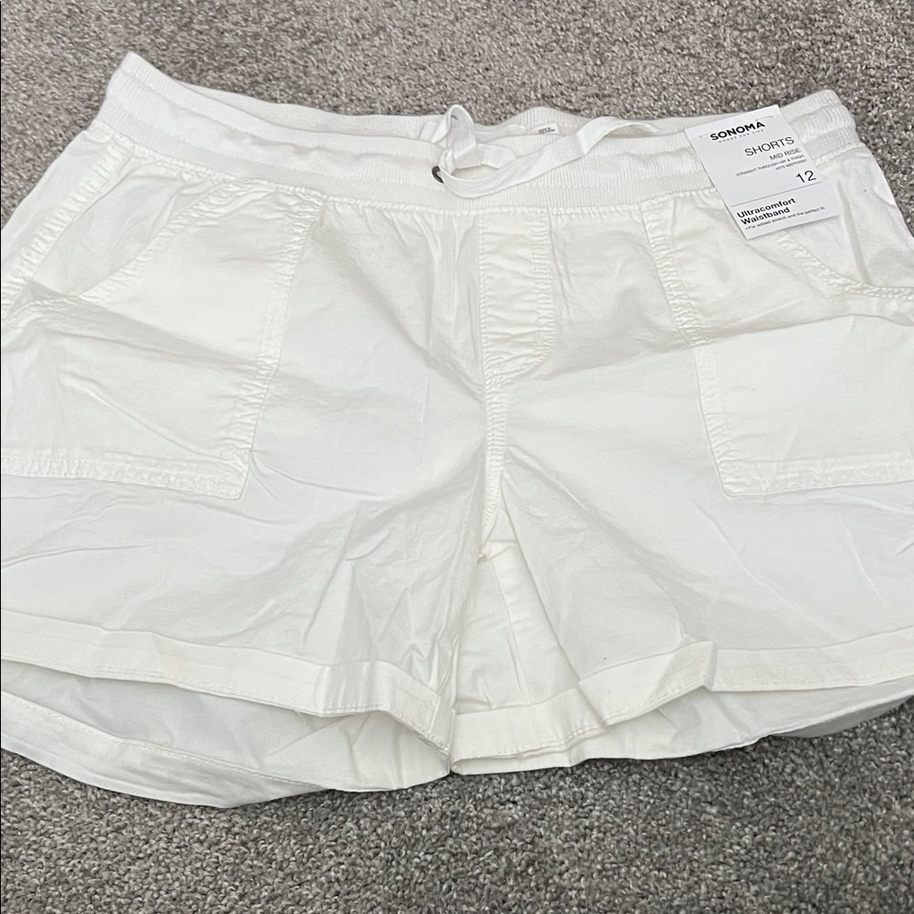 Sonoma Women's White Cargo Shorts